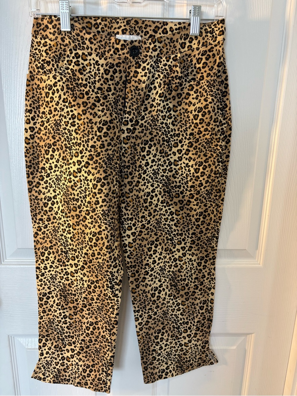 Leopard Print Skinny Jeans in Tan/Black - Picture 5 of 5